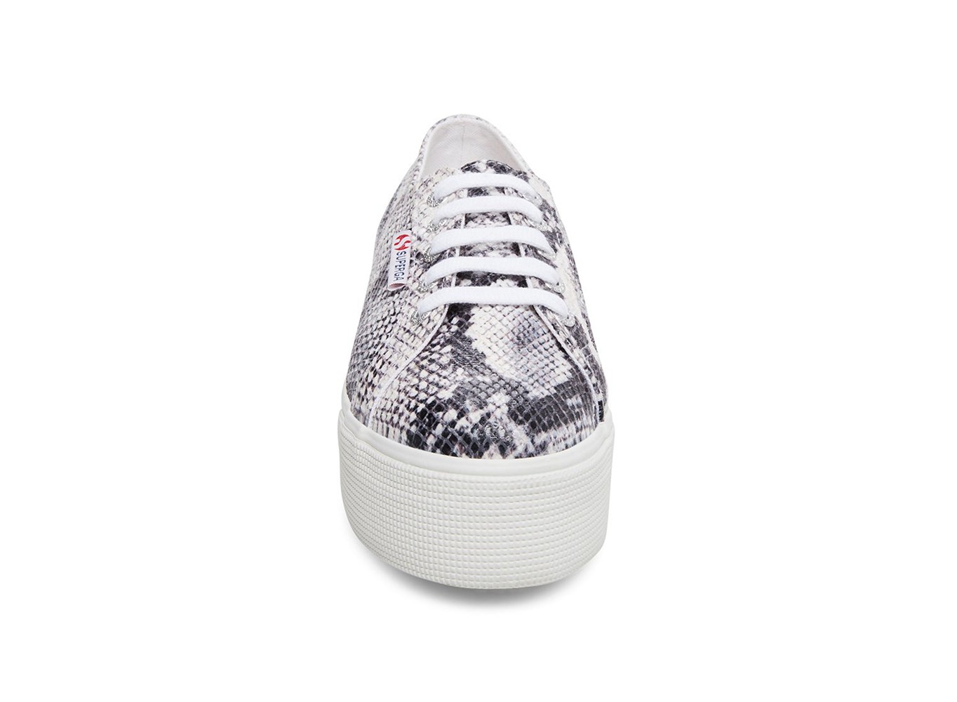 Superga Platform Womens - 2790 Pufanw - Black/White/Snake - VDCEA1839